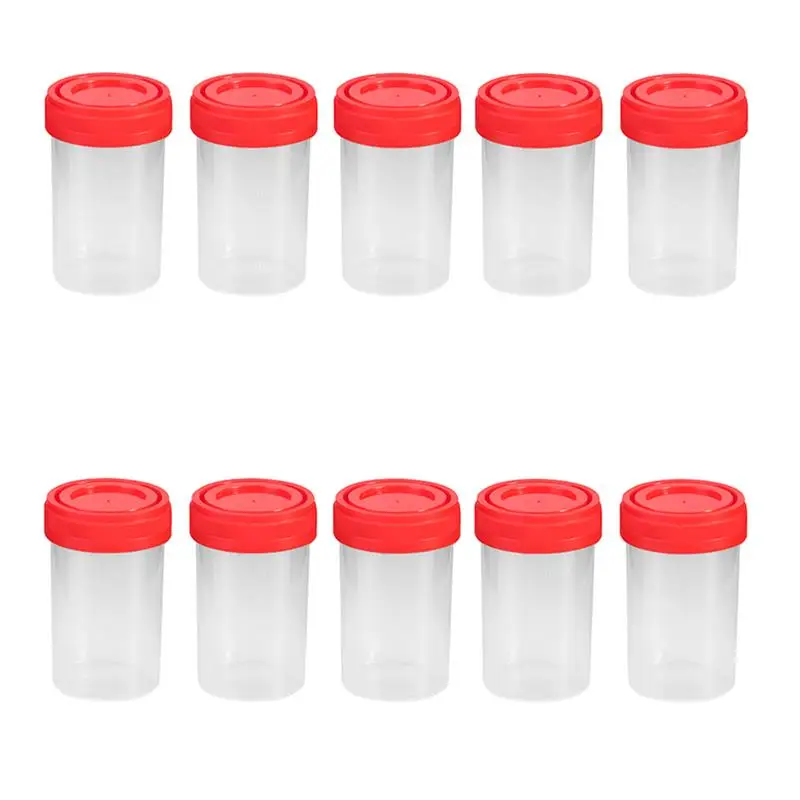 

10PCS 60ml Specimen Cup Specimen Cups with Lids Fluid Sample Container Urine Collection Urine Cups for Testing Specimen Bottle