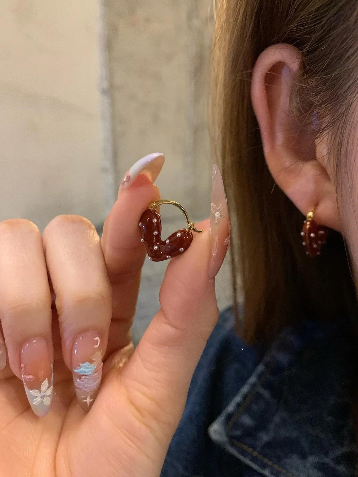 Милые клубничные серьги с пряжкой для ушей Ankela красные осенние и зимние в стиле