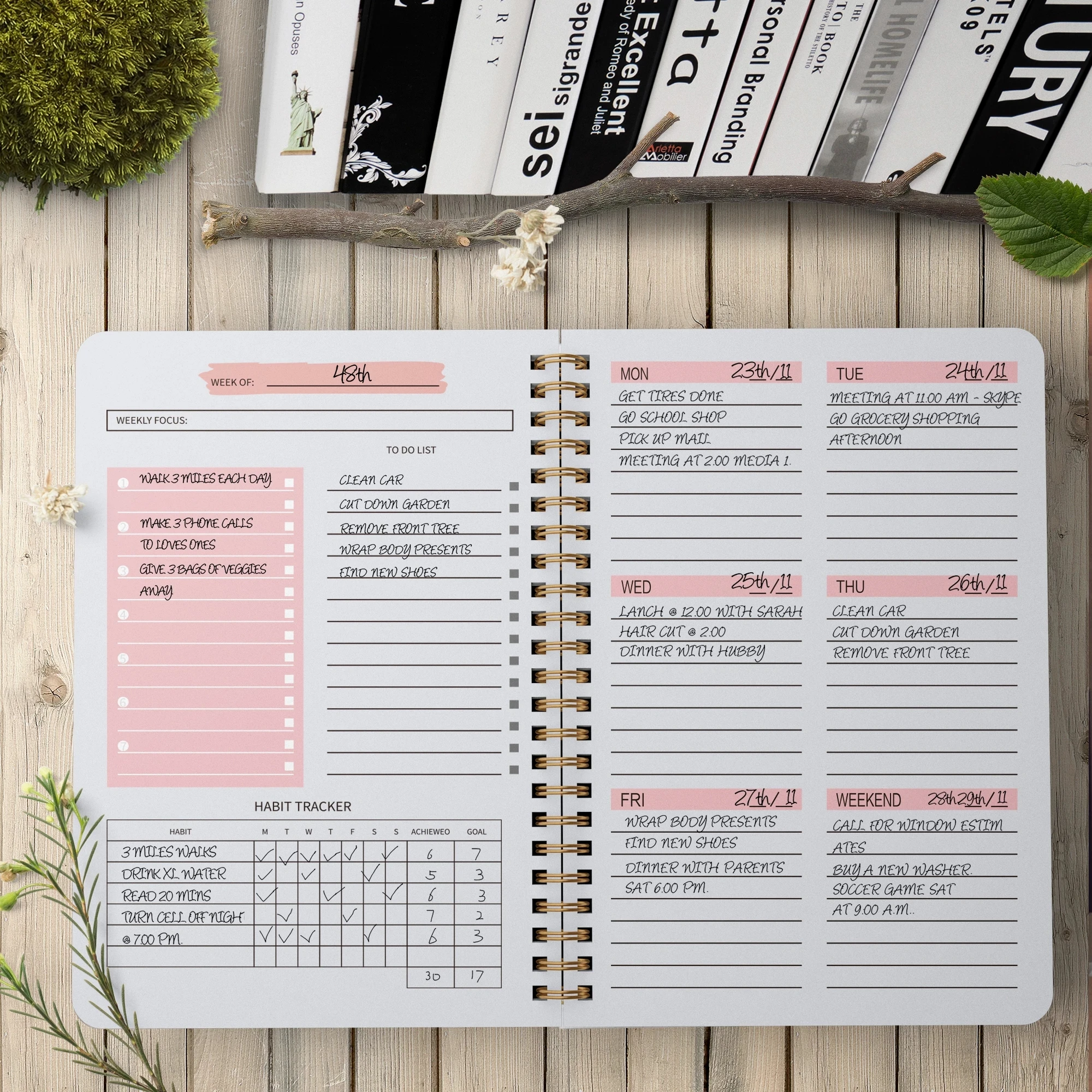 Agenda planificadora A5, cuaderno Kawaii, diario, planificador semanal, organizador de horarios, cuaderno escolar para oficina y papelería, 2023