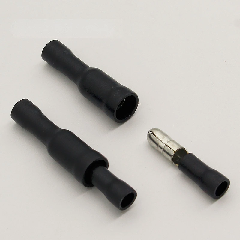

Hot 50 X Black Male Female Bullet Connector Crimp Terminals Wiring
