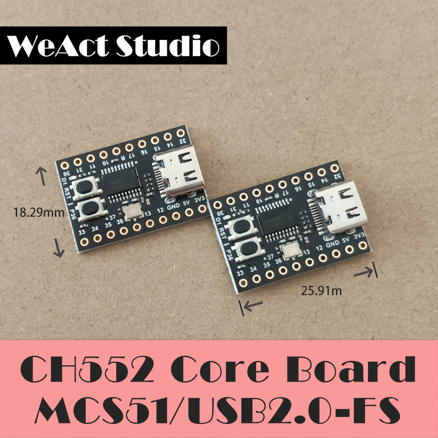 WeAct CH552 мини-материнская плата обучение развитию WCH MCS51 Arduino DIP20 TSSOP20 - купить по