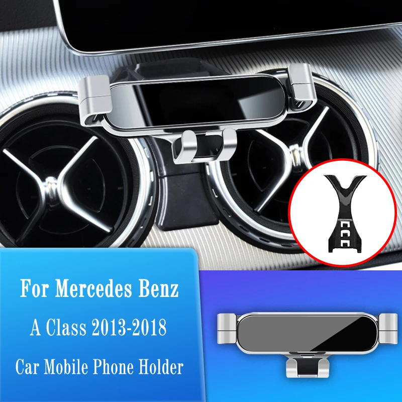 

Car Mobile Phone Holder Air Vent Outlet Clip Stand Navigation For Mercedes Benz A Class CLA W177 CLA W177 W118 C118 X156 W117