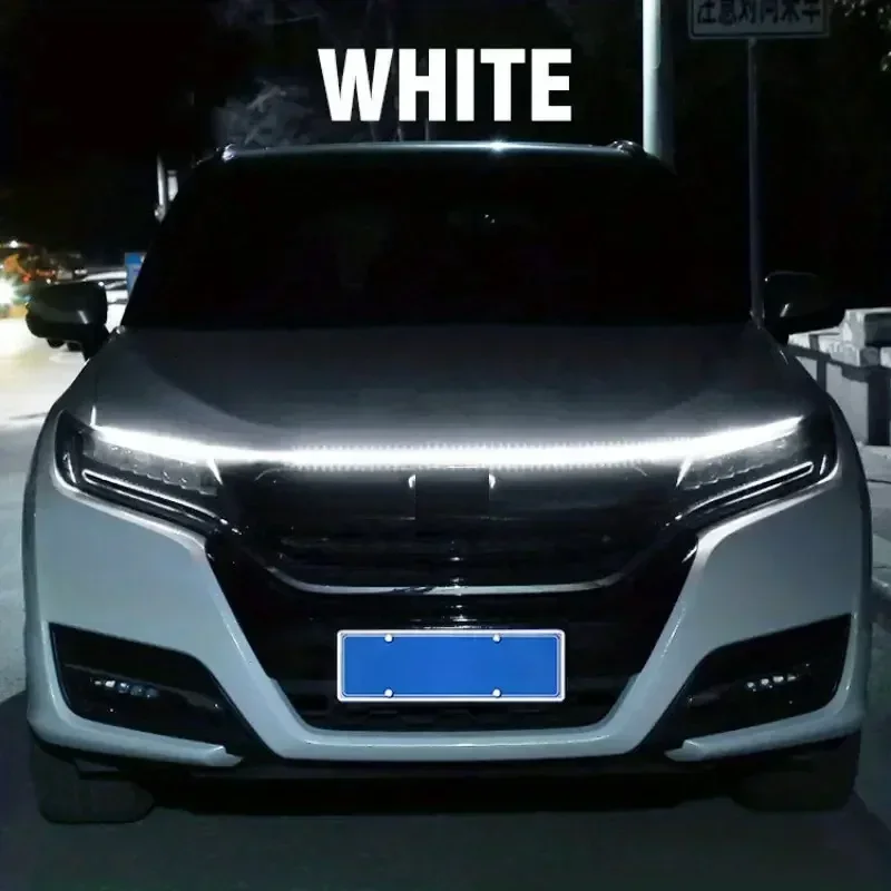 

Светодиодная Лента Для Переднего Капота Автомобиля, Сквозная, Модифицированная, Для Фар, Автоматическая Декоративная Подсветка