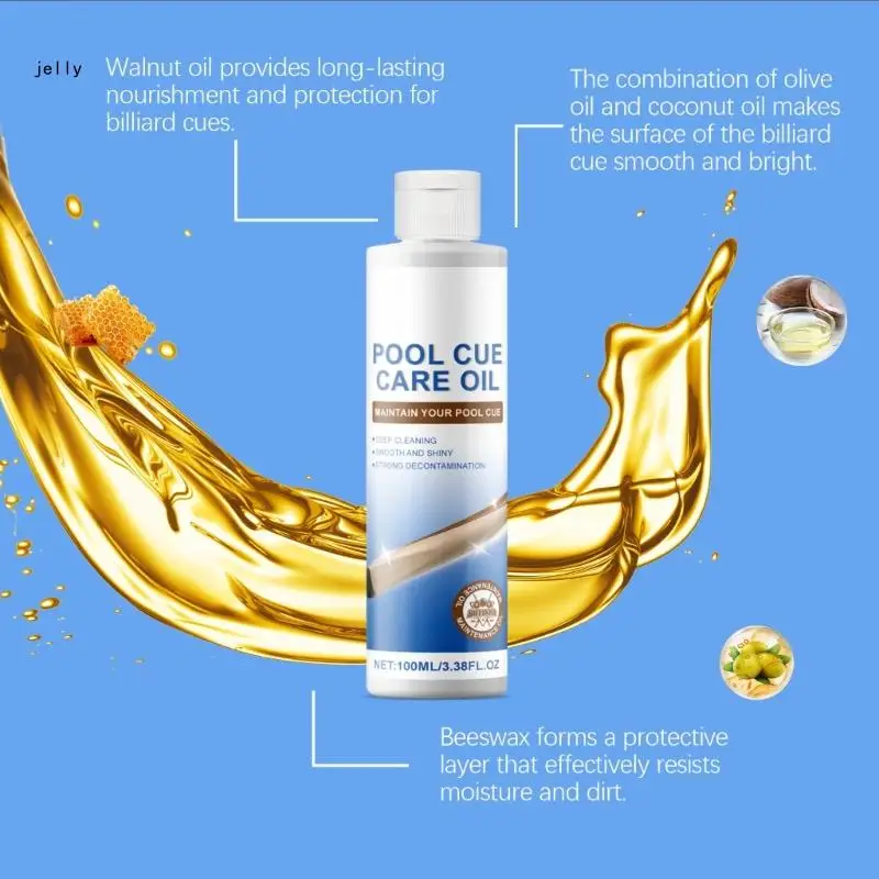 Многоцелевое масло для снукерного кия 100 мл ухода за кием клюшками бассейна 448C