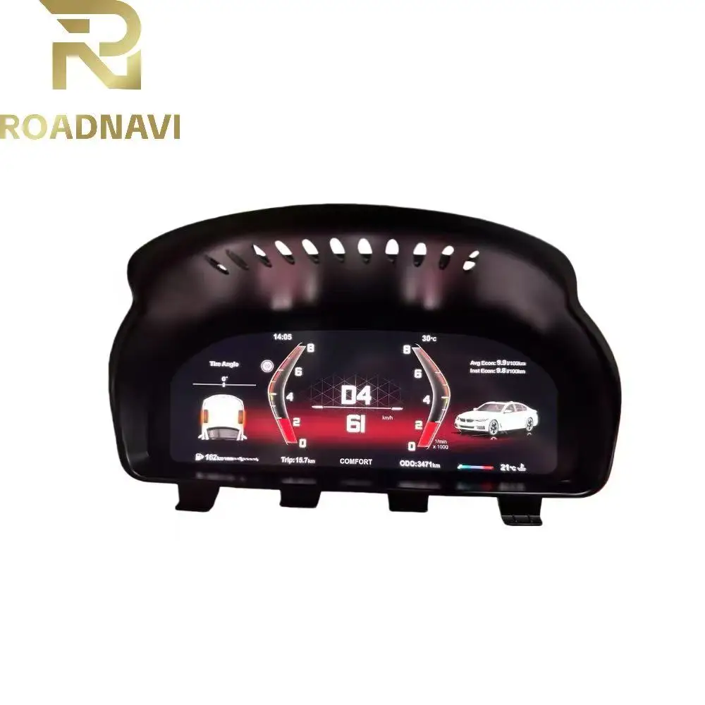 Фото Цифровая приборная панель RoadNavi для BMW F10 F11 F30 F35 X5 E70 E71 F25 X3 F26 X4 2013-2020: ЖК-дисплей, виртуальный кокпит, AR-панель приборов №1