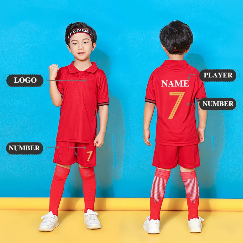 Conjuntos de fútbol para niños y niñas, camisetas de manga corta con Logo del equipo holandés personalizable, pantalones cortos, uniforme de entrenamiento para Club de fútbol