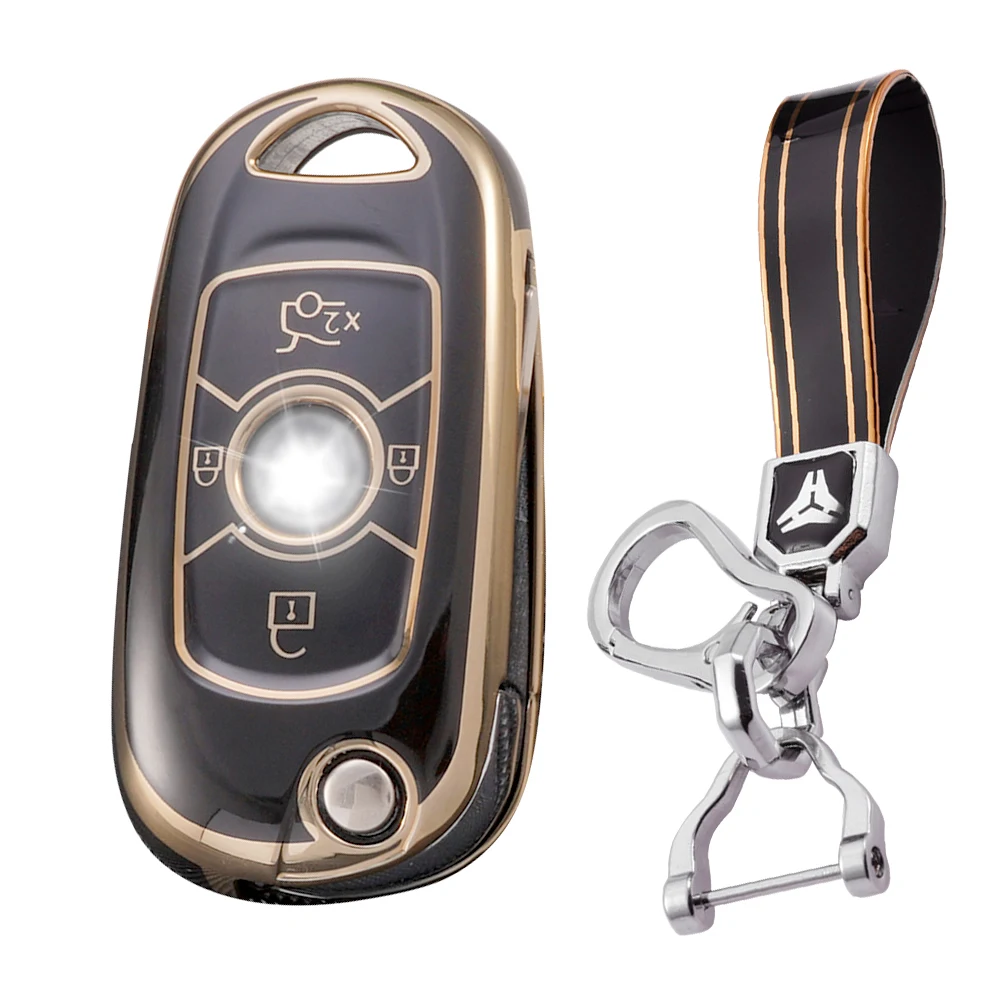 

New TPU Car Key Cover Case Protector Shell Bag Holder Skin Jacket For Buick Smart Key 5 6 Buttons Car Accessories