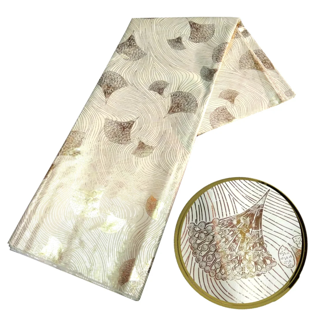 Новейшая африканская богатая ткань Bazin парчовая кружевная с принтом нигерийская