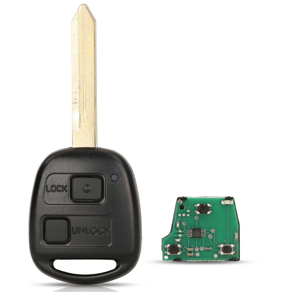 Jingyuqin дистанционный брелок 2/3 BTN 433 МГц 4D70/4C чип для Toyota Yaris Avensis Corolla P/N: 89071-0D030 с необрезанным лезвием TOY47