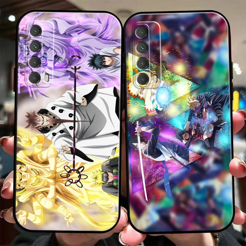 

Japan NARUTO Anime Phone Case For Huawei Honor 10 V10 10i 10 Lite 20 V20 20i 20 Lite 30S 30 Lite Pro Funda Liquid Silicon Black