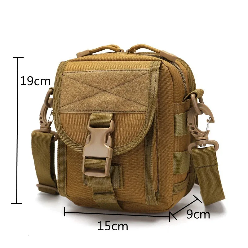 Military Tactical Shoulder Crossbody Bag Outdoor Sports Riding Tactics Shoulder Bag Oxford Cloth Portable Shoulder Bag