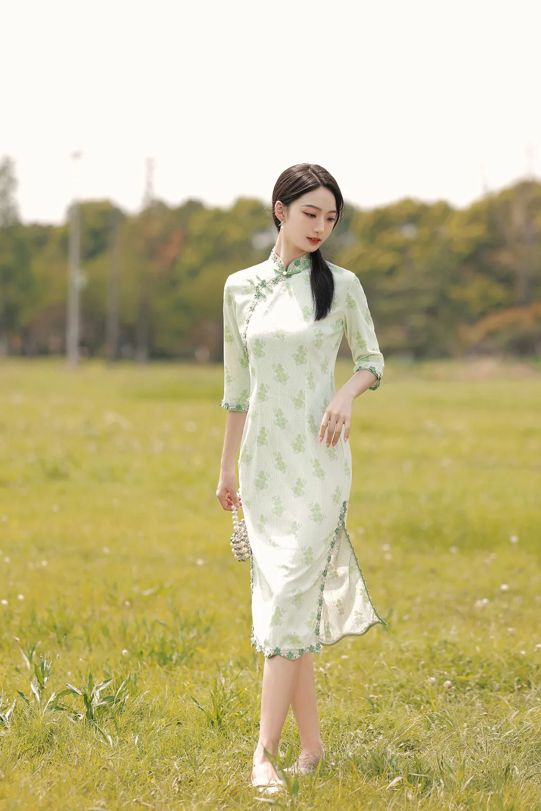 2023 современное улучшенное платье Чонсам в китайском стиле новый цветочный