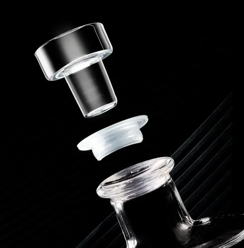 Круглая бутылка для вина прозрачная стеклянная посуда ликера спирта без свинца