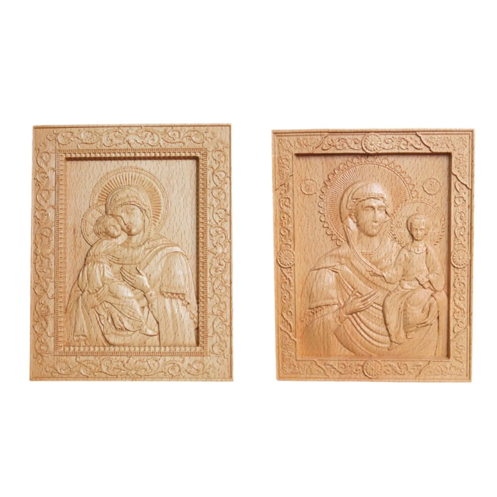 Деревянная резная Статуэтка Богородицы Иисуса фигурки коллекционный