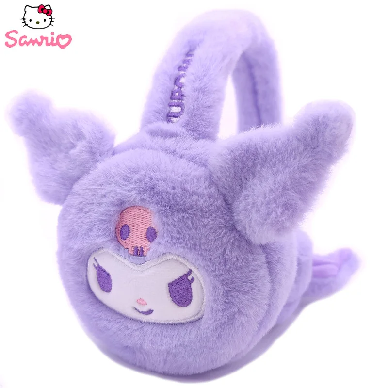 

Kawaii Sanrio Anime Kuromi My Melody Children Earmuffs for Warmth Cute Cartoon Cinnamoroll Cold Resistant Earbuds Gifts