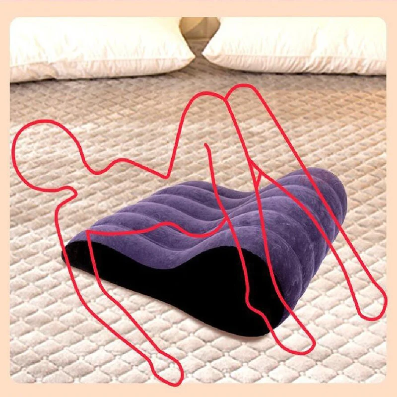 

Inflatable Sofa Pillow Cushion Magic Toys Husband And Wife Couples Bed Love Chairs Aid Positions Support Air Elastic Furnitures