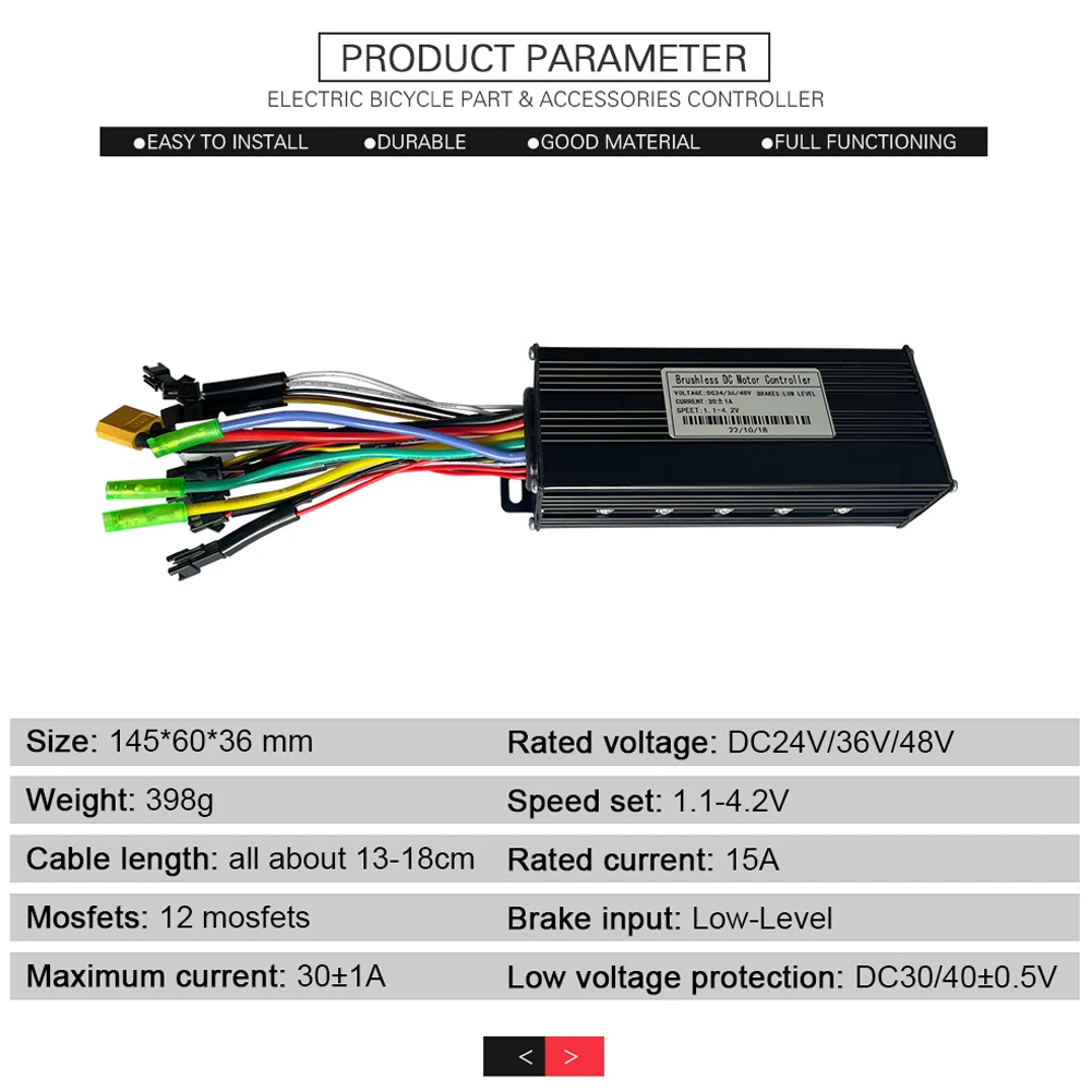 

Throttle Brake Kit E-Bike Controller 24/36/48V 30A 750/1000W 720g/Set LCD GD01 Display MTB/Bicycle/Scooter Brand New