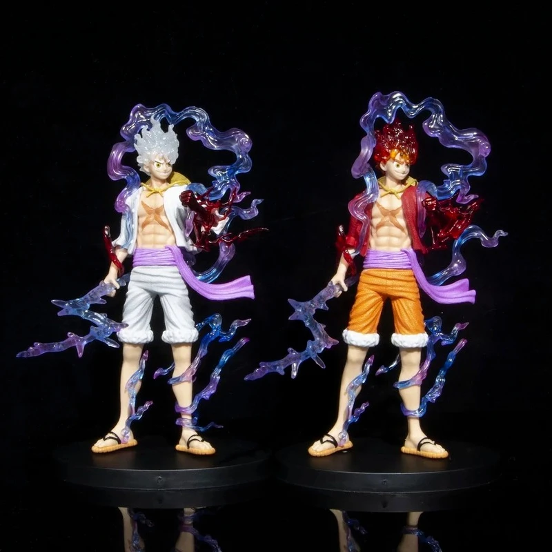 21cm Anime One Piece Figure Luffy Gear 5 Action Figure Sun God Luffy Nika PVC Action Figurine Statue Collectible Model Doll Toys