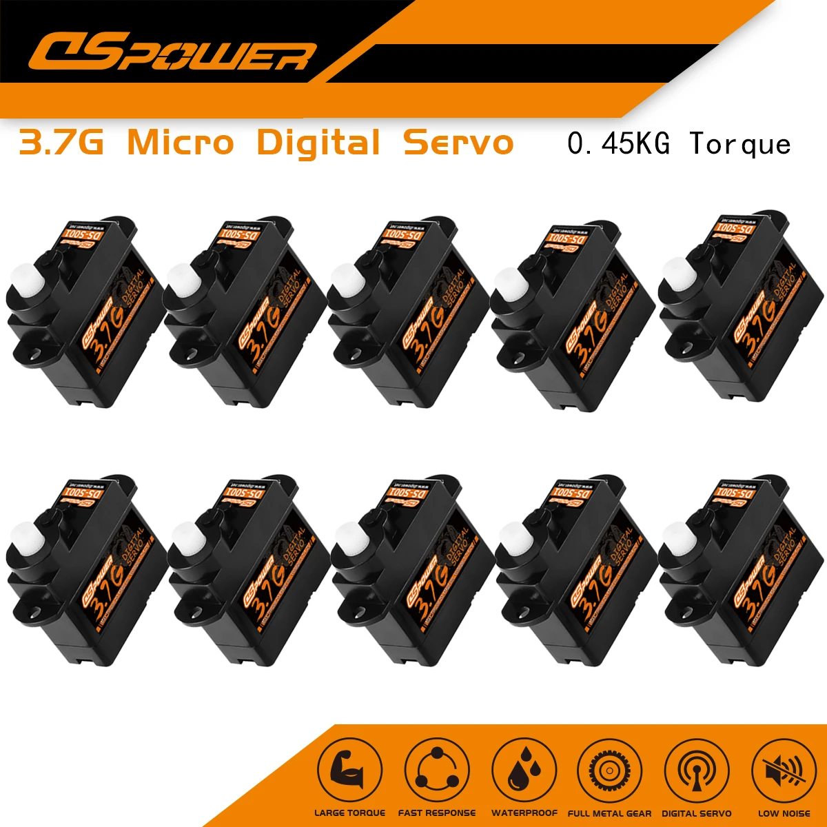 

DSpower 1/5/10/20 шт. 3,7 г цифровой сервопривод Микро Мини сервоприводы для WLtoys X450 самолеты Радиоуправляемый автомобиль фиксирующий вертолет