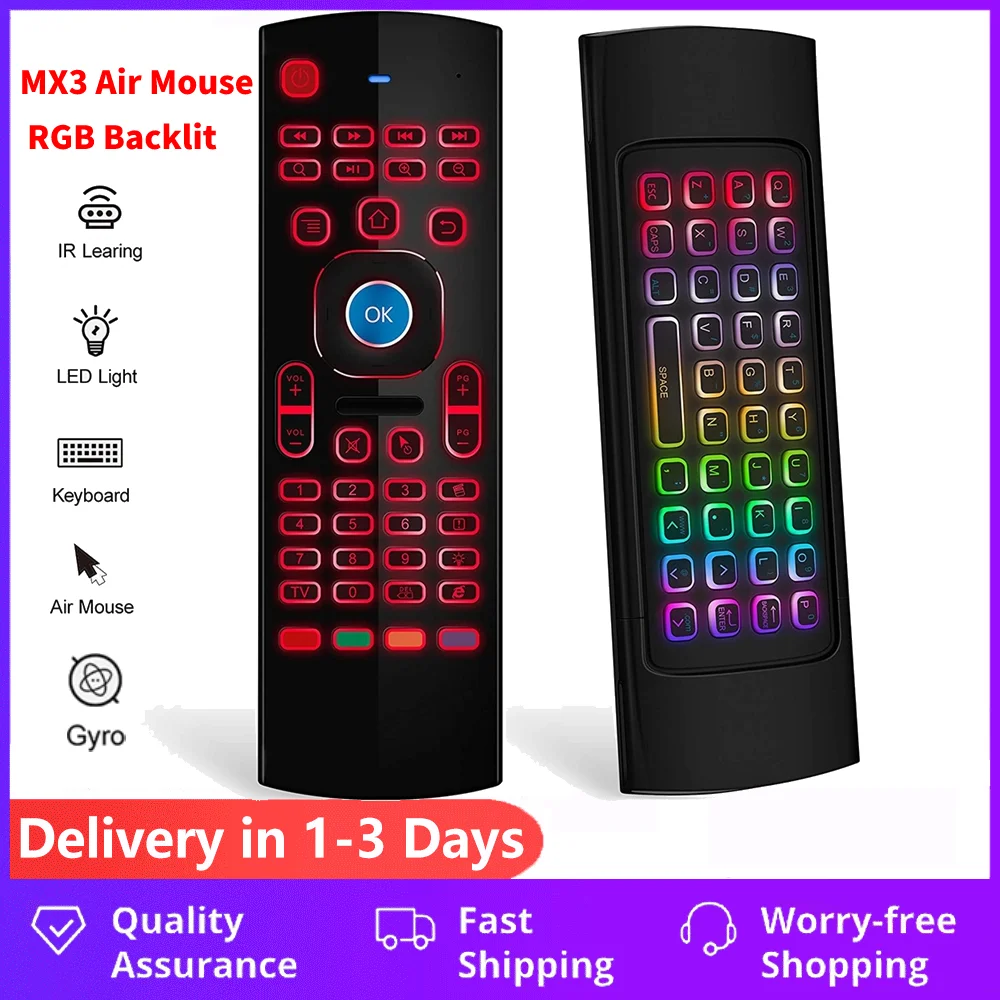 Mouse Control With Rgb Backlit Mx3 Pro Ir Learning