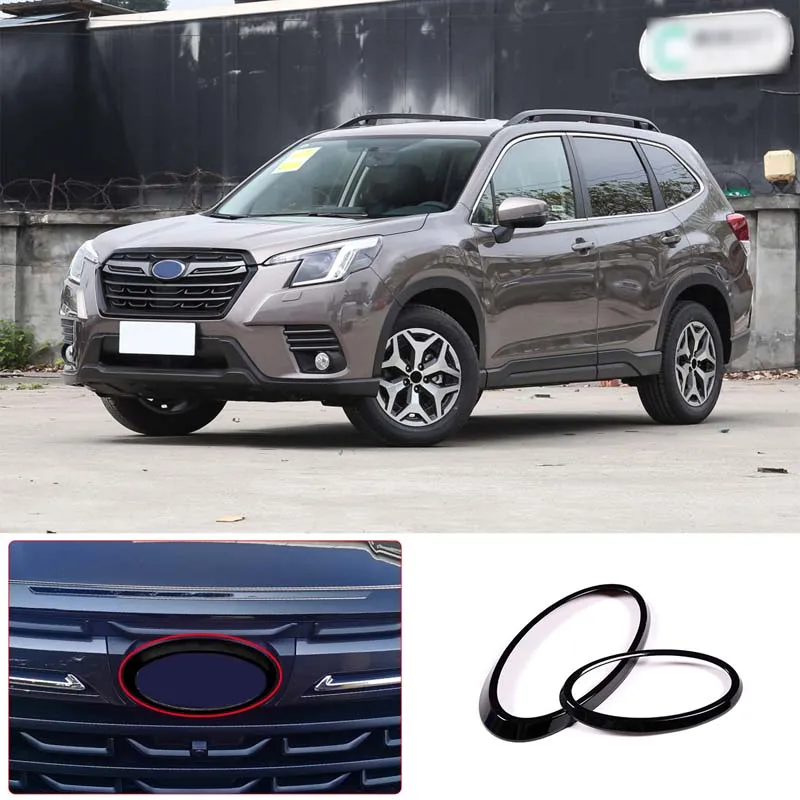

For 2019-2022 Subaru Forester ABS carbon fiber car styling front and rear car logo decorative ring stickers car decorative parts