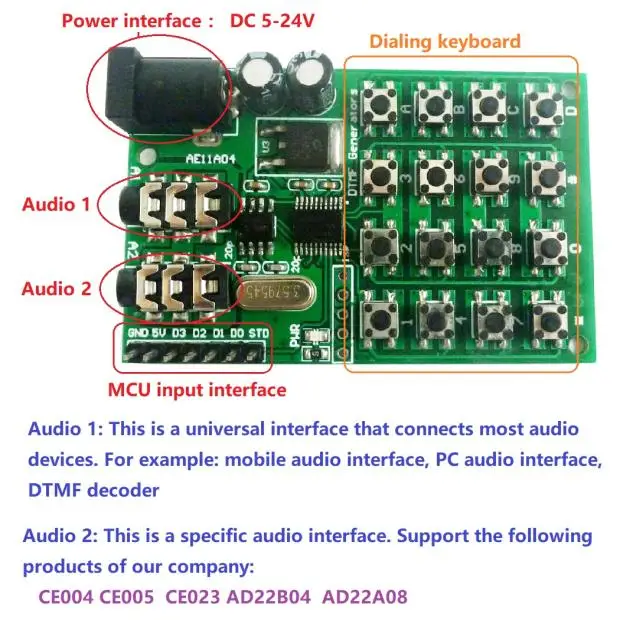 

Keypad DTMF Generator Module Audio Encoder Transmitter Board for Arduino UNO Pro NEW