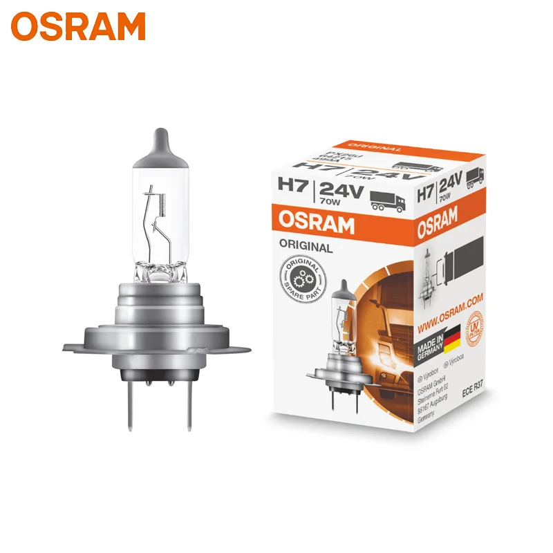 

OSRAM H7 24V 70W 64215 PX26d 3200K Germany Classic Original Head Lamp High Low Beam Fog Light Bulb for Truck (1 Bulb)