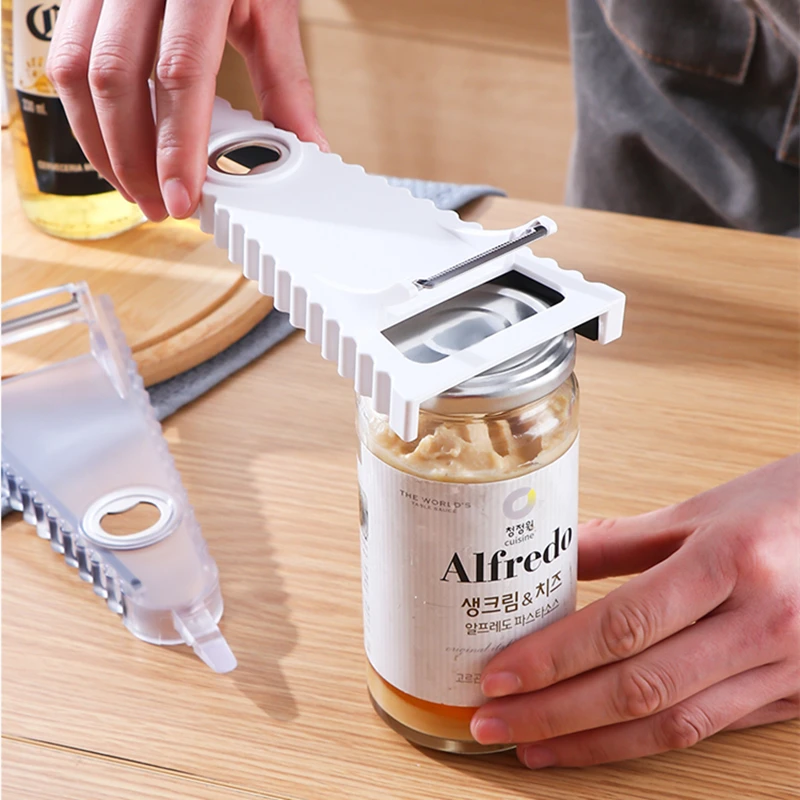 

Multifunctional Peeler Can Opener Stainless Steel Bottle Cover Remover Carrot Vegetable Peeling Knife Non-slip Kitchen Gadgets