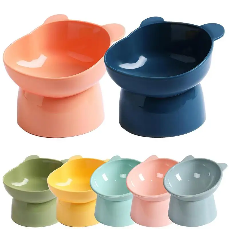 

Pet Food Bowl Tilted Cat Bowls High Bottom Neck Protector Pets Feed Dish Dogs And Cats Water Bowl Feeding Dishes Pets Supplies