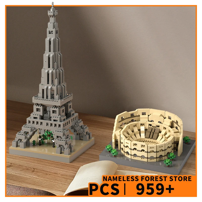 

Paris City Building Model MOC Bricks Set Notre Dame Cathedral Diamond Blocks Big Ben 3D Model Children Toys Adult Christmas Gift