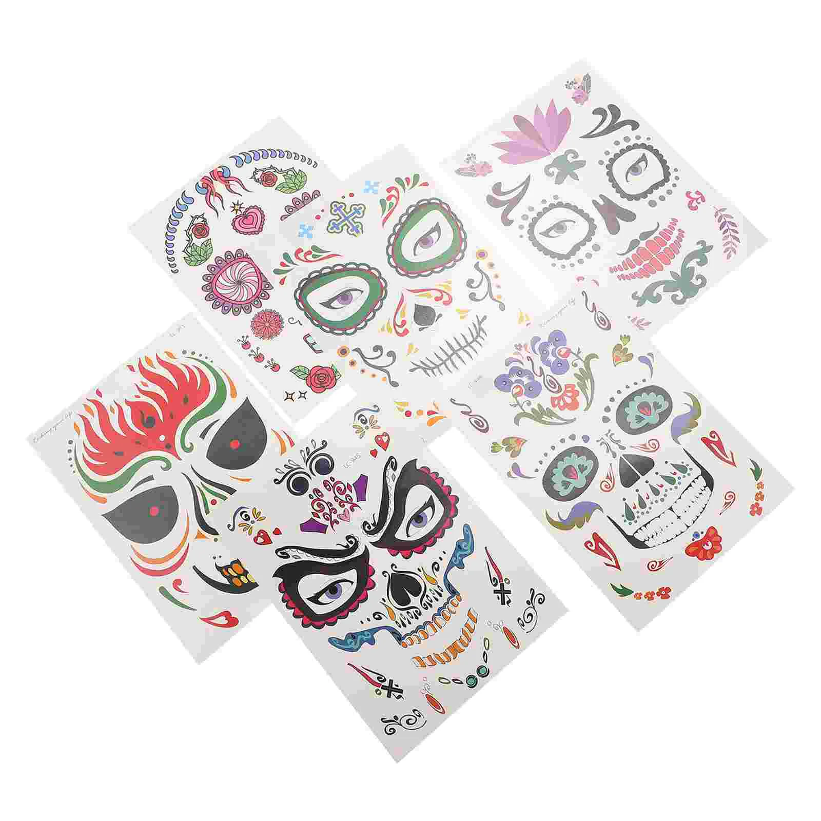 

6Pcs Adhesive Temporary Tattoos Stickers Party Chic Decals Fake Tattoos