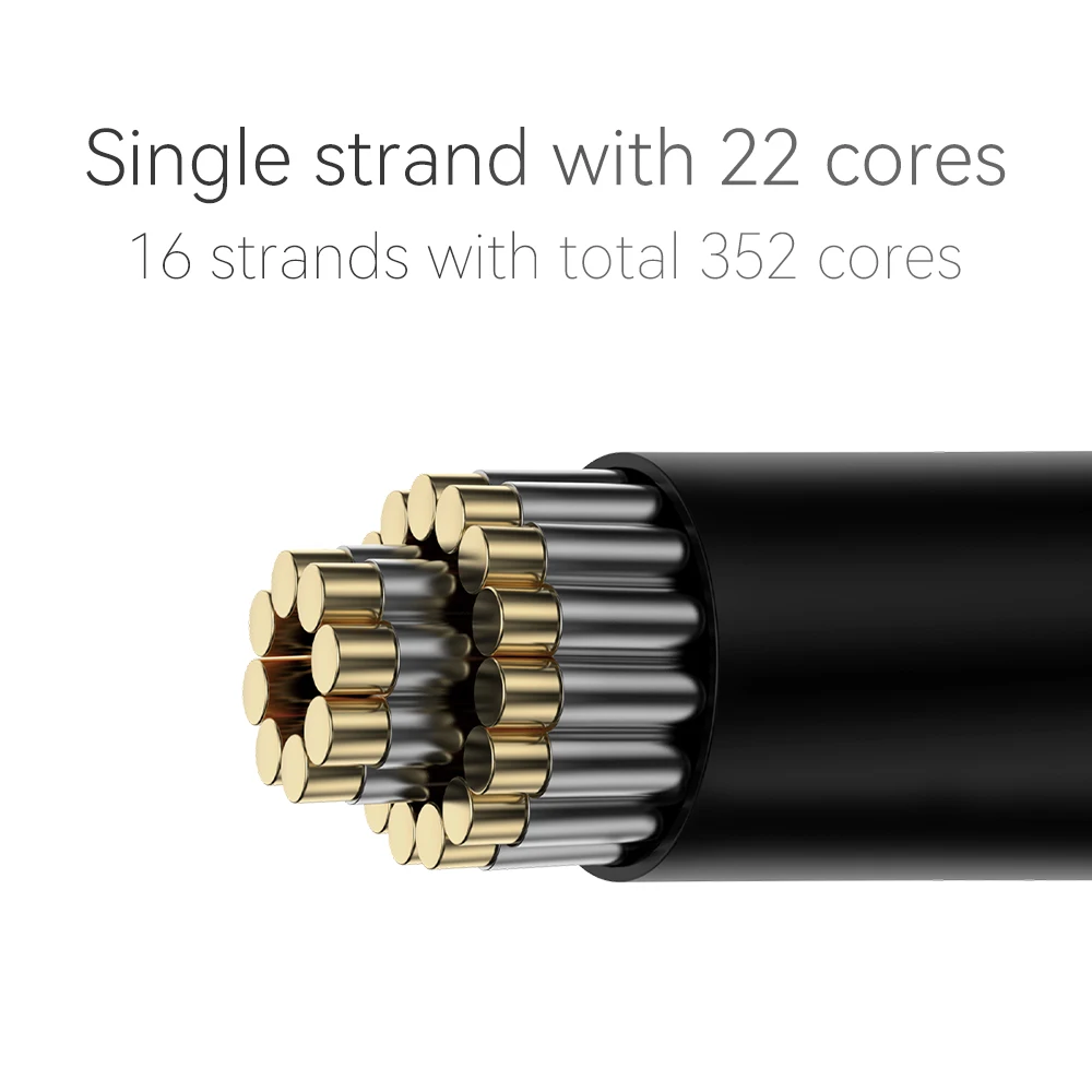 Фото QKZ Q1 MAX 16 подставка 352 ядер OFC посеребренный MMCX QDC KZ C Pin Улучшенный кабель для наушников для QKZ HBB ZXT AS16 PRO ZSN PRO X PR1 №4