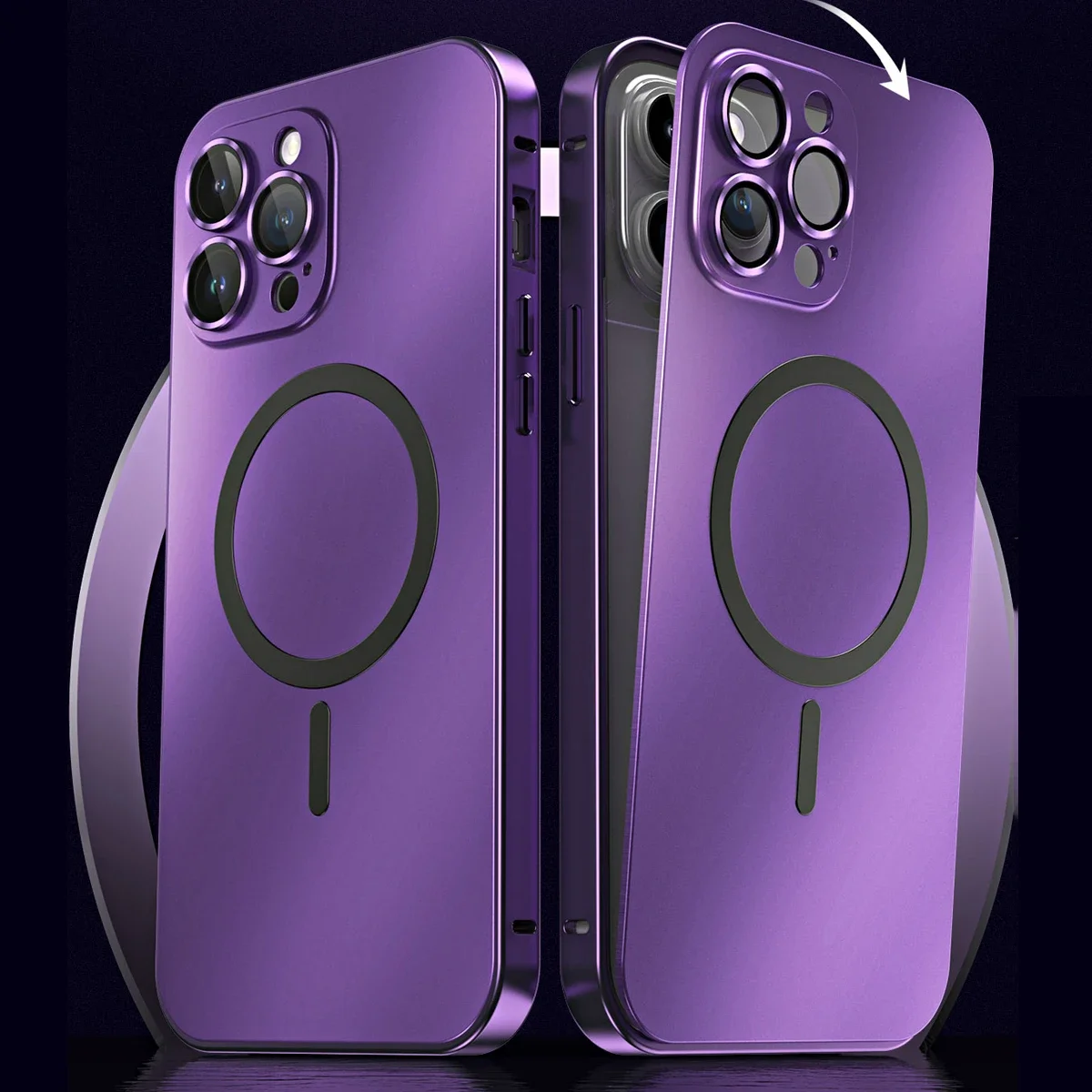 Чехол для телефона с металлической рамкой Iphone 13 12 14 15 16 Pro Max Plus роскошная