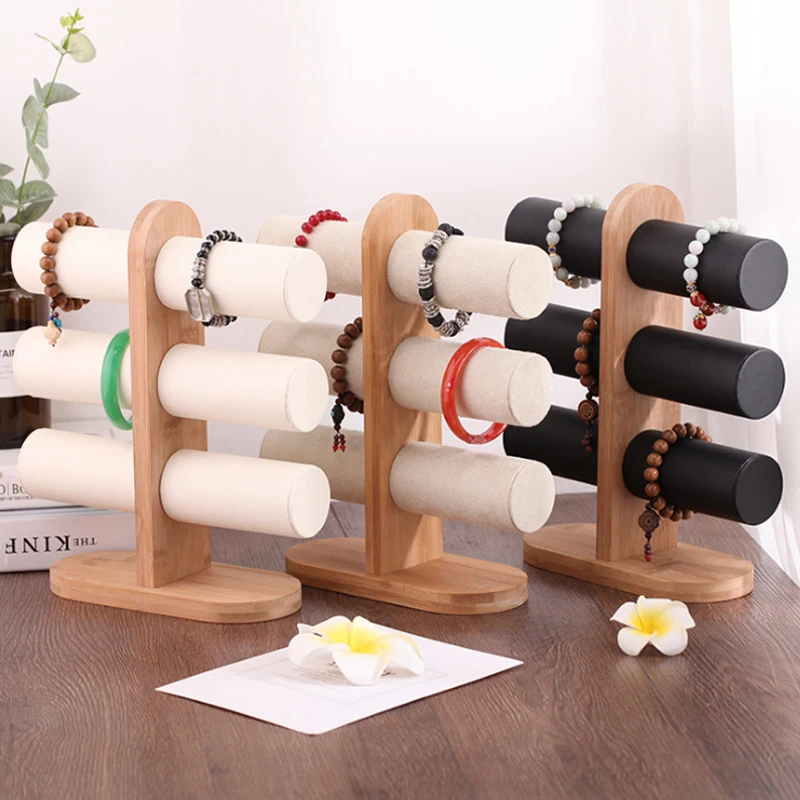 3-Tier Black Velvet Bracelet Necklace Holder,Jewelry Showcase Display Stand and Organizer  Jewelry Box Organizer