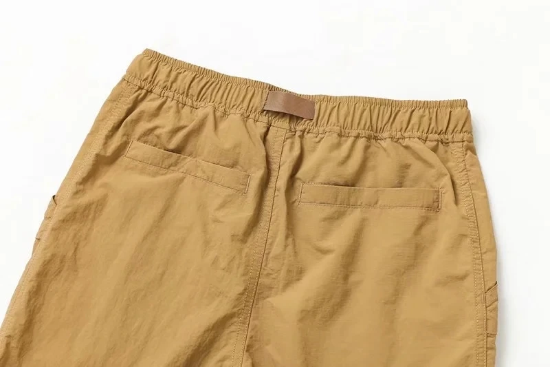 Dave&Di Multicolor Solid Nylon Lovers Casual Bermuda Loose Shorts Men Japanese Style Fashion Shorts