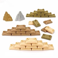 ww2 soldiers figures weapon building blocks toys 50100pcs military sandbag diy army scene parts compatible for children moc