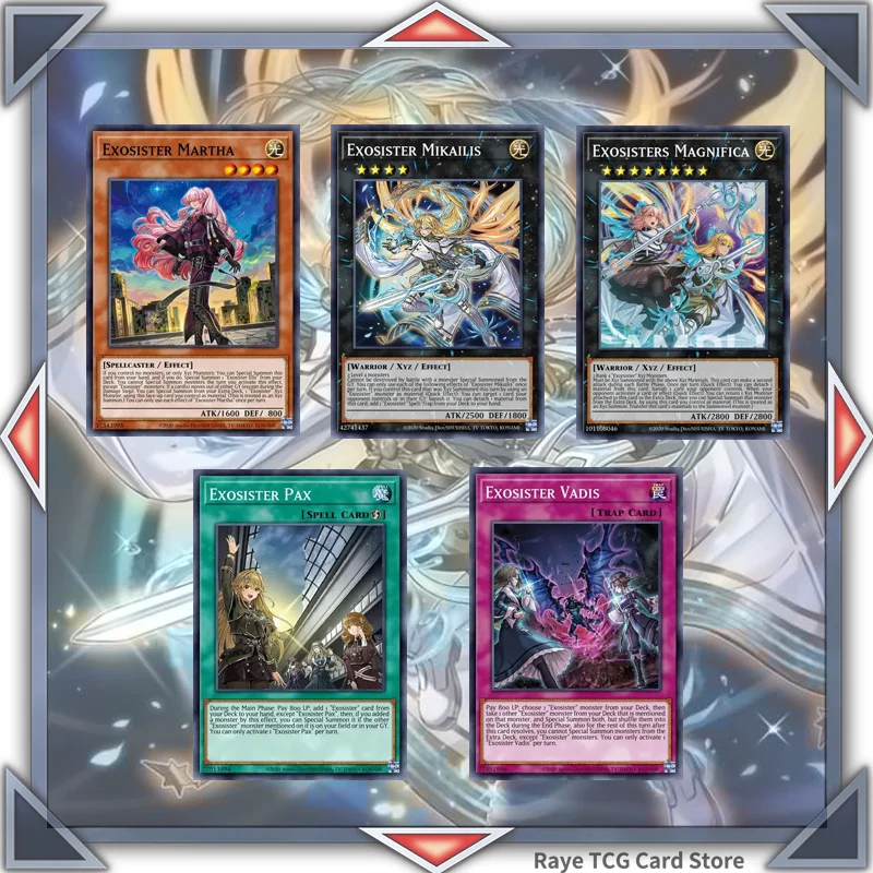 70 шт. Exosister Yugioh карточная игровая колода легкая игра не оригинал Master 1/2 &quotDIY MD