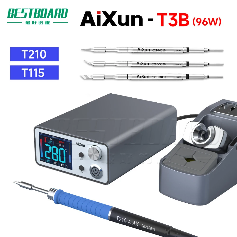 

JCID AIXUN T3A T3B Soldering Station Nano C245/C210/C115 Soldering Iron Tip for JBC T3A T245 T210 Electric Soldering Iron Handle