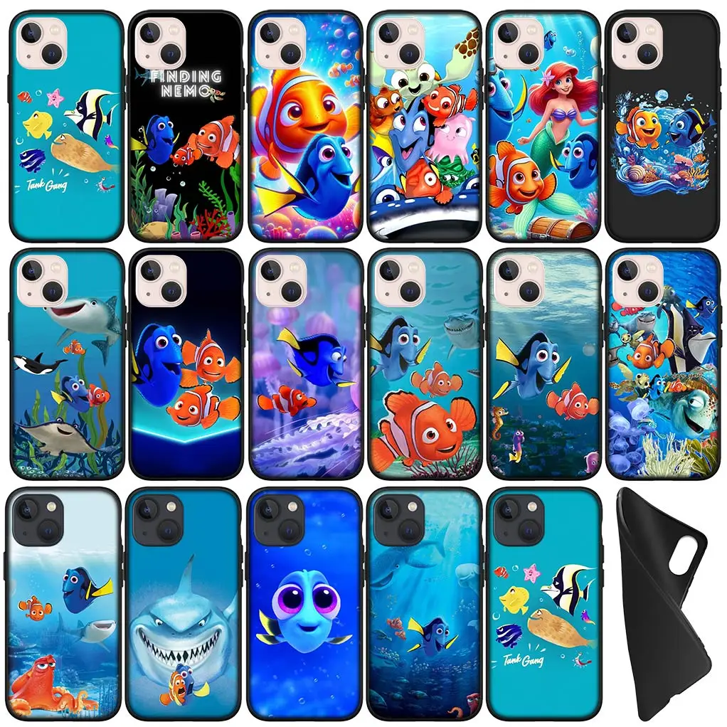 Чехол в виде поискок Немо марлина Дори мягкий чехол для Apple iPhone 15 14 Plus 13 12 Mini Pro Max +