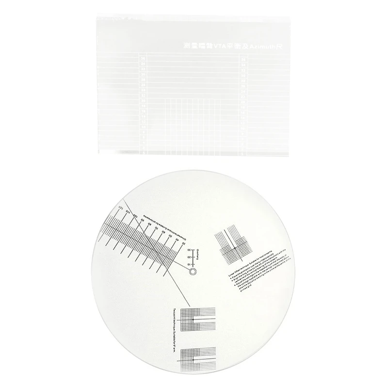 

HTHL-1 Pcs LP Виниловый проигрыватель Tonearm VTA/картридж линейка азимута и 1 шт. противоскользящая калибровка виниловых пластинок LP