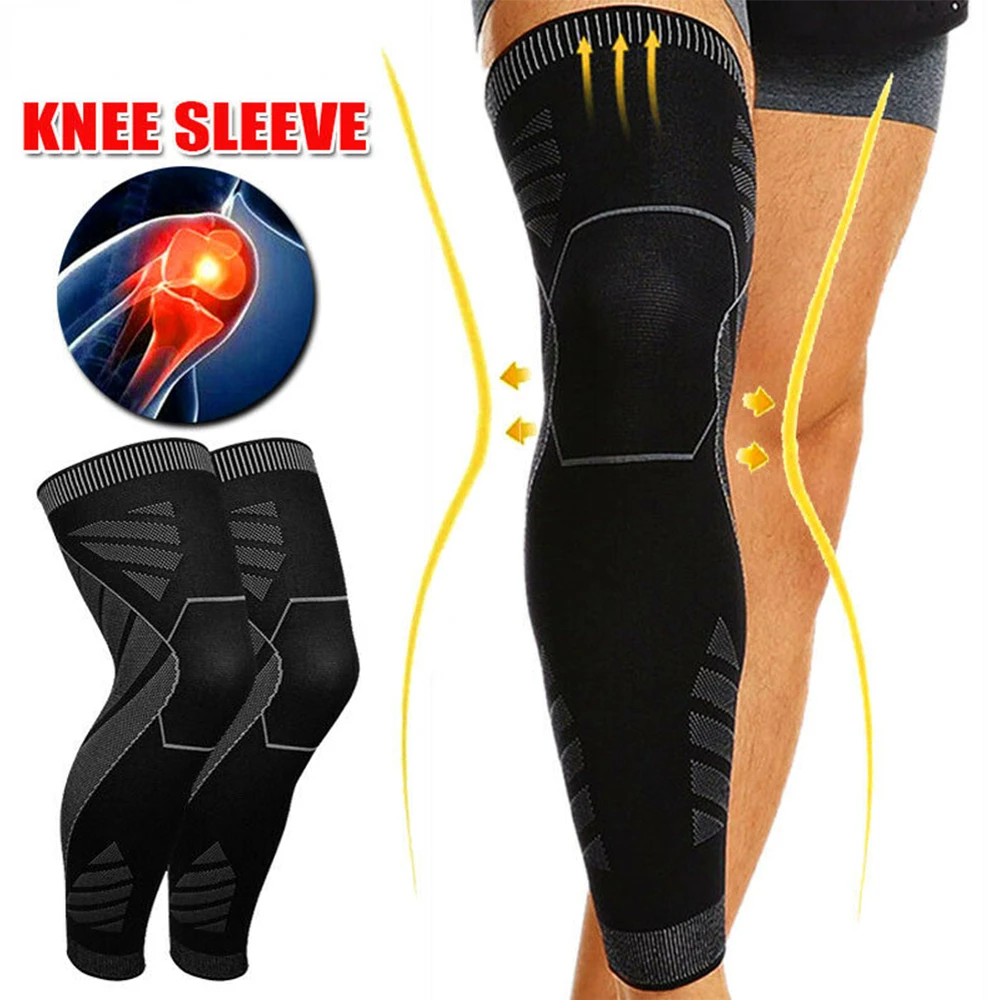 

Sport Full Leg Compression Sleeves Knee Braces Support Protector for Weightlifting Arthritis Joint Pain Relief Muscle Tear