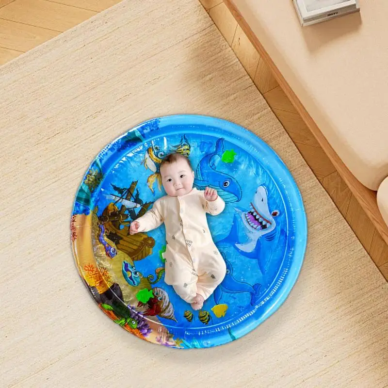Надувные ПВХ Животные и дети сенсорный игровой коврик с рыбой море океан