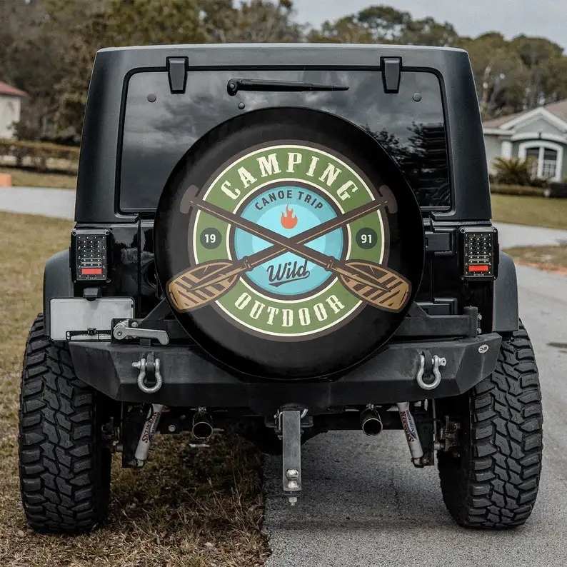 

Camping Canoe Trip Outdoor Personalized Gifts, Car Decor, Car Wrap, Car Accessories, Spare Tire Cover, Valentine Gifts