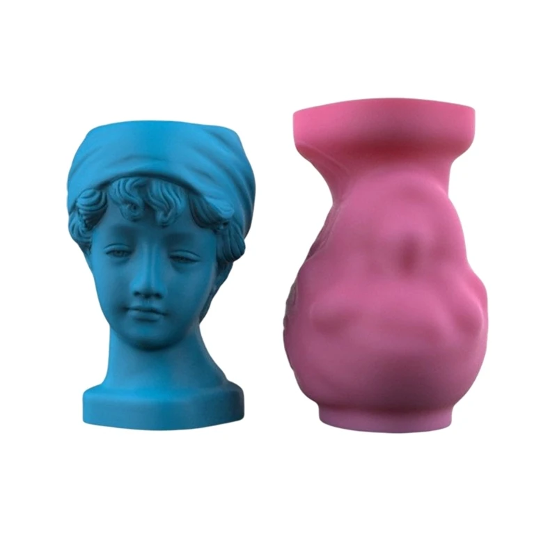 

Силиконовая форма для девочек, гипсовая форма «сделай сам» для суккулентов, бетонных цветочных горшков, стандартная форма для подсвечника