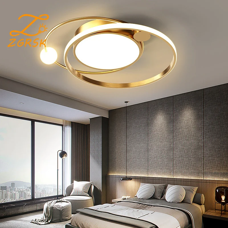 

Modern LED Wall Moon Ceiling Light For Home Living Room Master Bedroom Study Gold Luxury Indoor Chandelier Ceiling Hanging Lamp