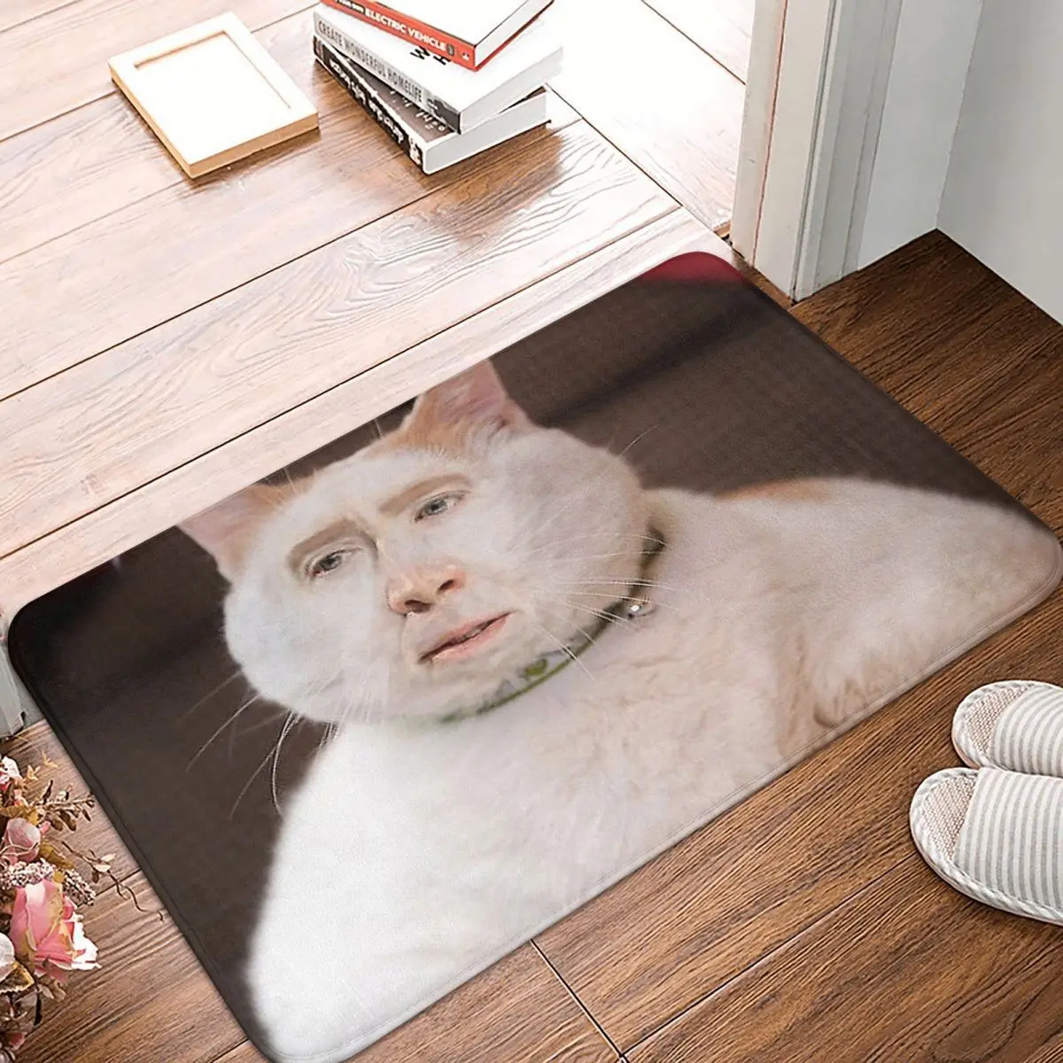 

Cat Kitchen Non-Slip Carpet Nicolas Cage Bedroom Mat Welcome Doormat Home Decor Rug