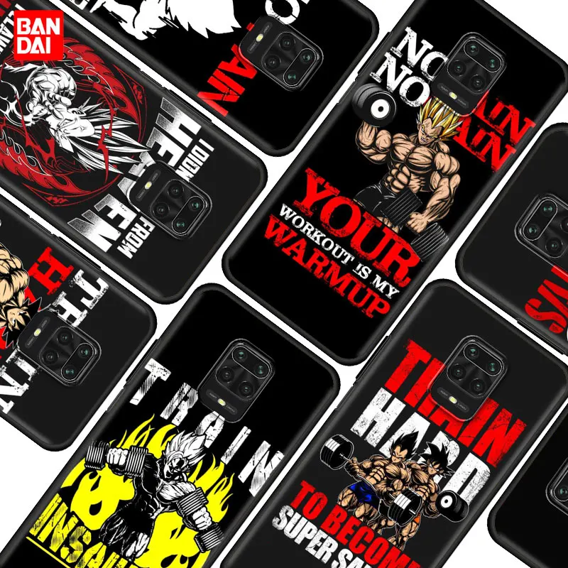 

Cover Case for Xiaomi Redmi Note 7 8 8T 9 9S 10 11 11T Pro 8Pro 10Pro 11ProPlus 4G 5G Korea Matte Dragon Ball Z No Pain No Gain