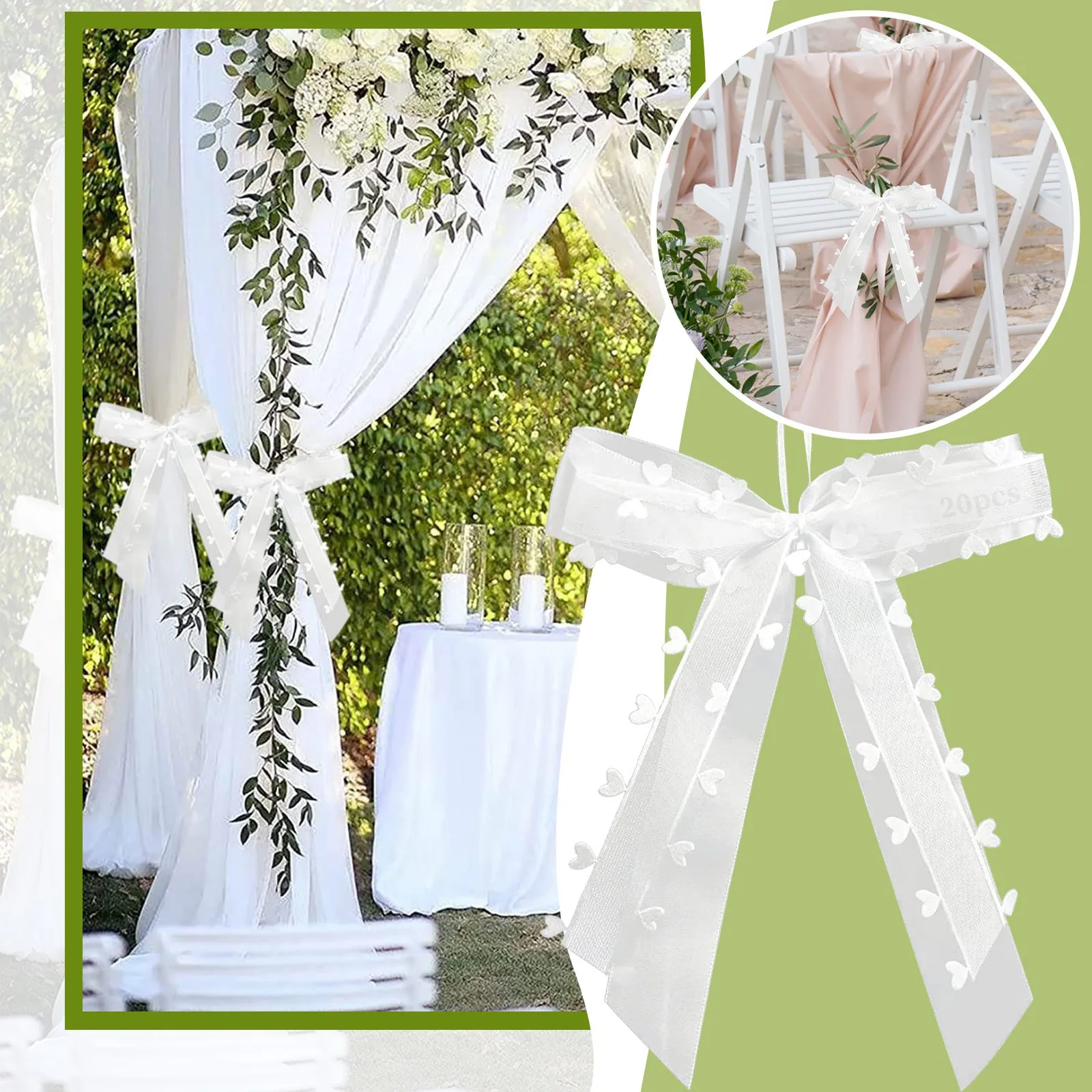 

Bows Antenna Bows Wedding Decoration Bows Bows White With Hearts For Weddings Decoration Sugar Bags 30pcs