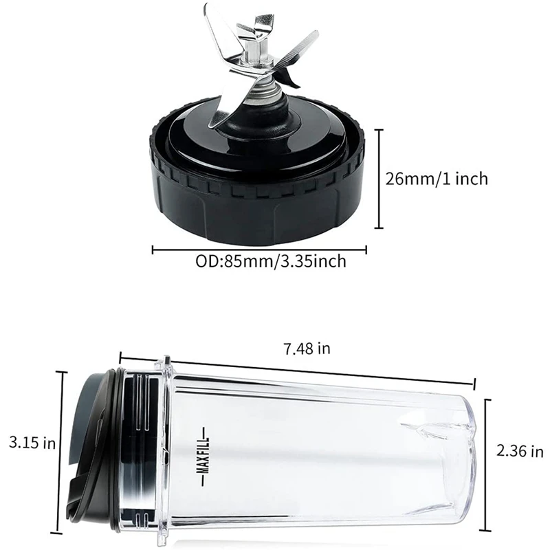 Запасные части для блендера Nutri Ninja BL770 BL780 BL660 с 6 лезвиями 16 унций