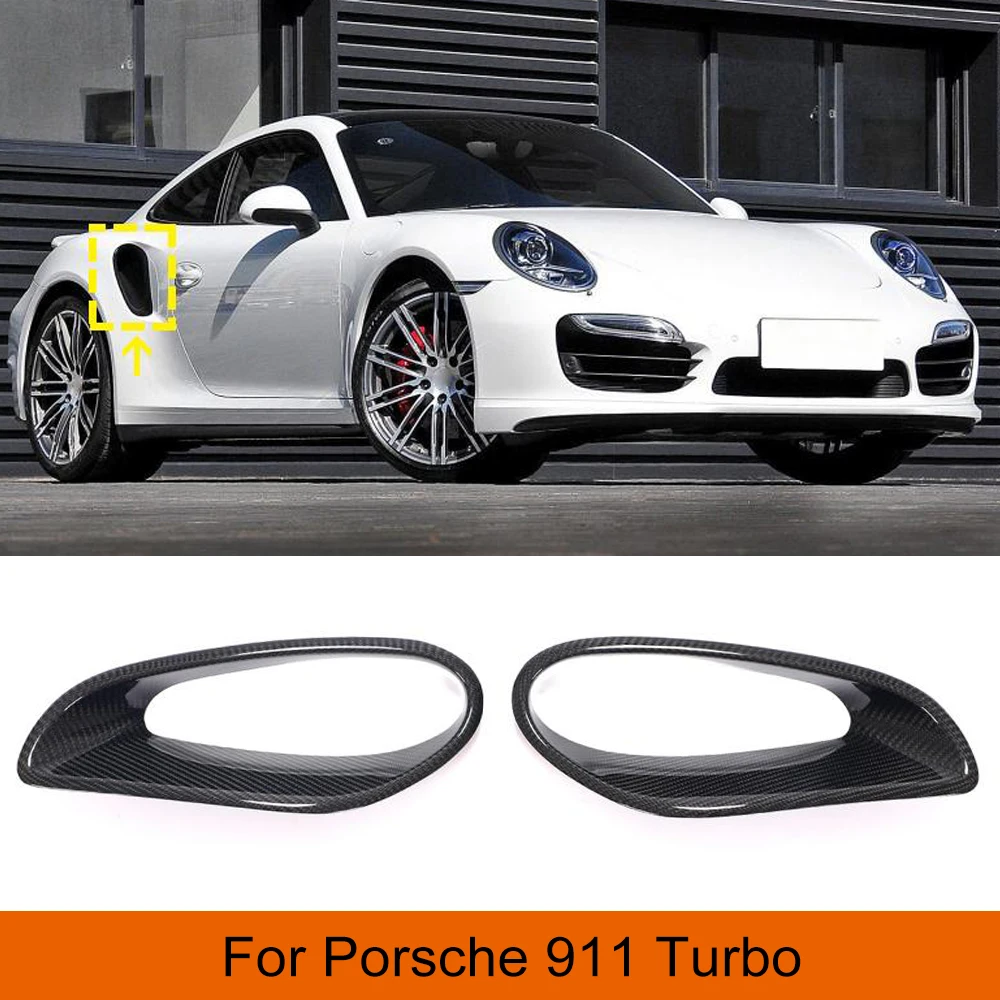 

Car Front Side Fender Air Vent Covers Trims For Porsche 911 Turbo 2014 - 2016 Door Air Intake Fender Vents Cover Trim Dry Carbon